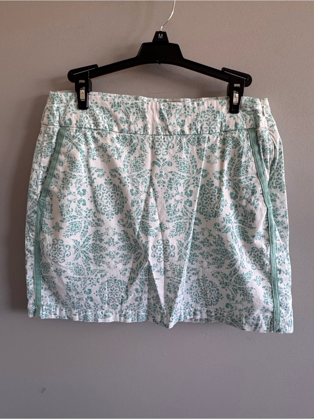 Aventura‎ Organic Cotton Printed Skort Size 4 Mint Green White